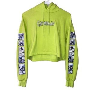 Cat Woman Cropped Hoodie Forever 21